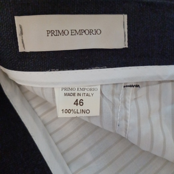 NWT Primo Emporio Men Shorts 100% Linen Sz EU46 Bermuda Black Made‎ in Italy NWT - Picture 6 of 12